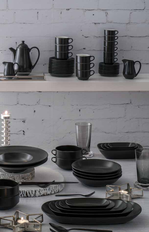 BISTRO BPQ MATT 70cc CUP&SAUCER BLACK BODRUM - Styled