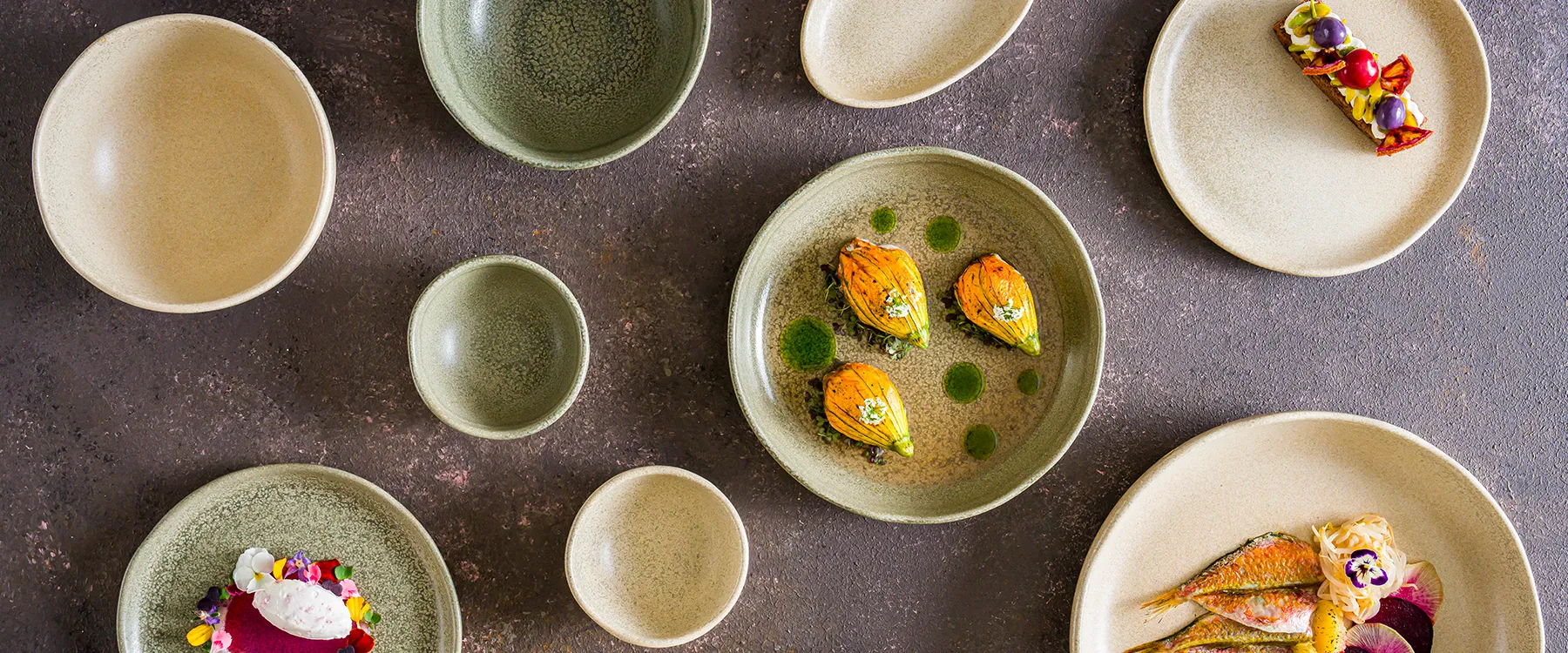 Bonna Adelfa Cresta Flat Plate 25 cm 25 cm porcelain tableware