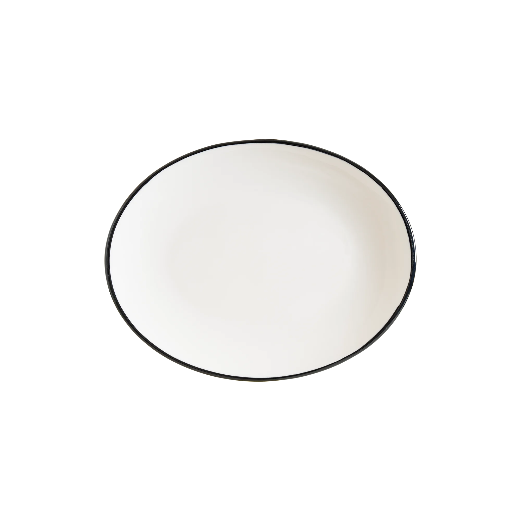 Bonna Linea Black Moove Oval Plate 36*28 cm 36 cm porcelain tableware