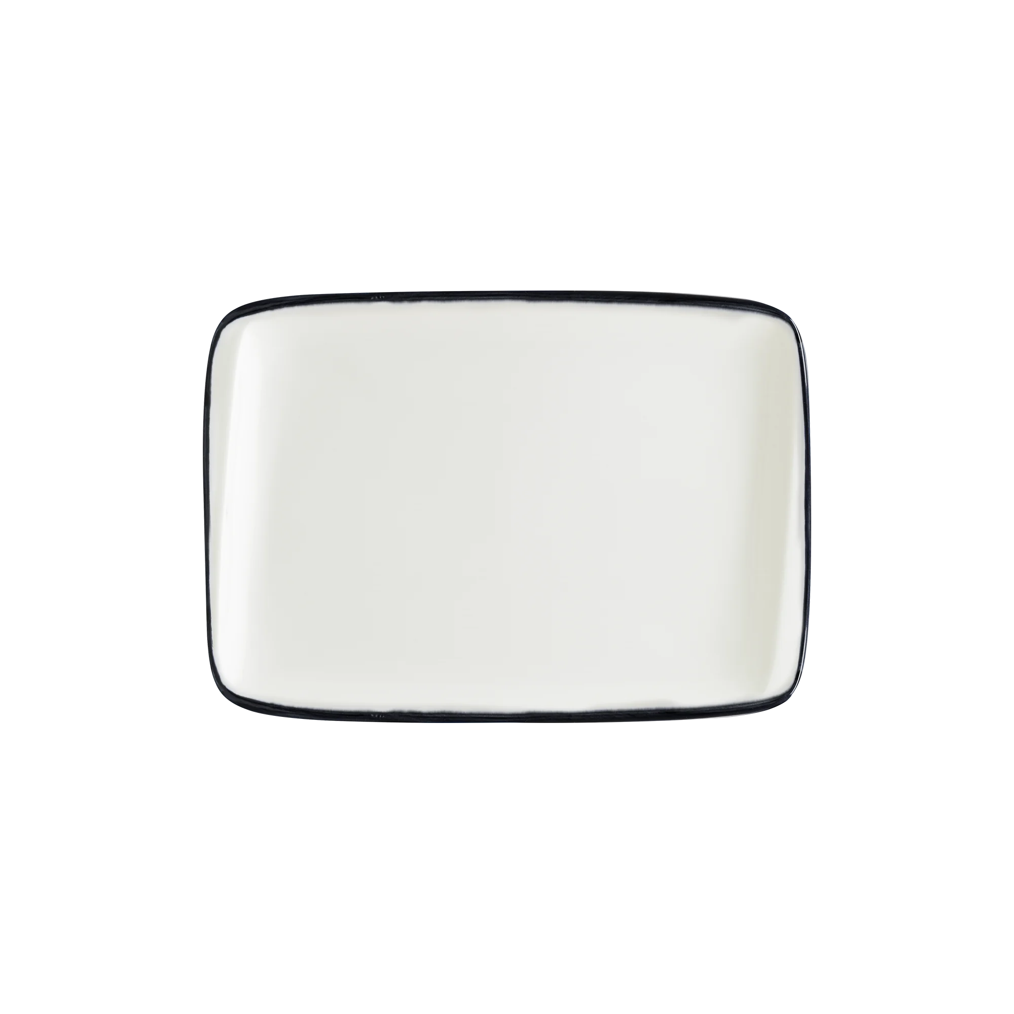 Bonna Linea Black Moove Rectangular Plate 23*16 cm 23 cm porcelain tableware