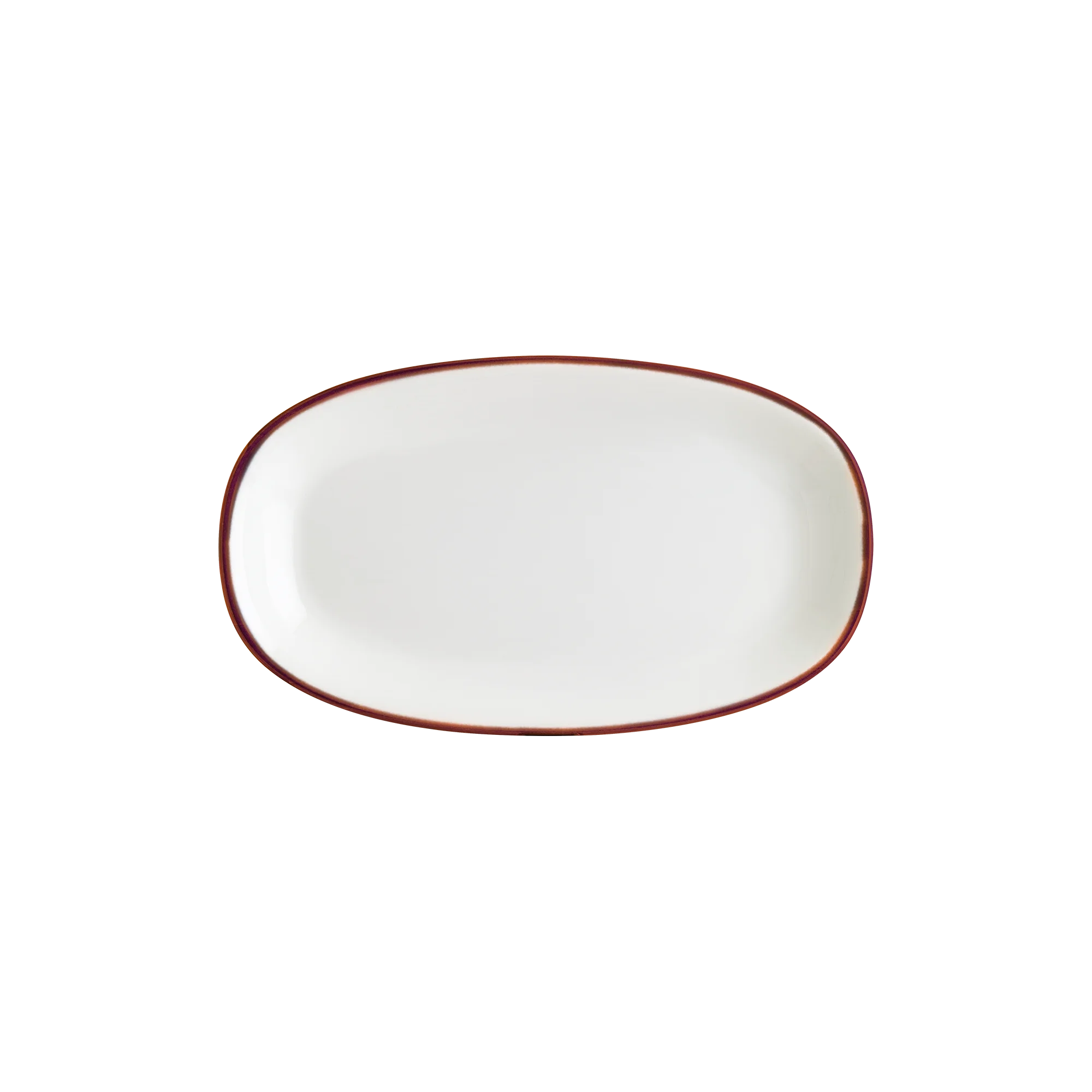 Bonna Linea Burgundy Gourmet Oval Plate 24*14 cm 430 cc 24 cm porcelain tableware