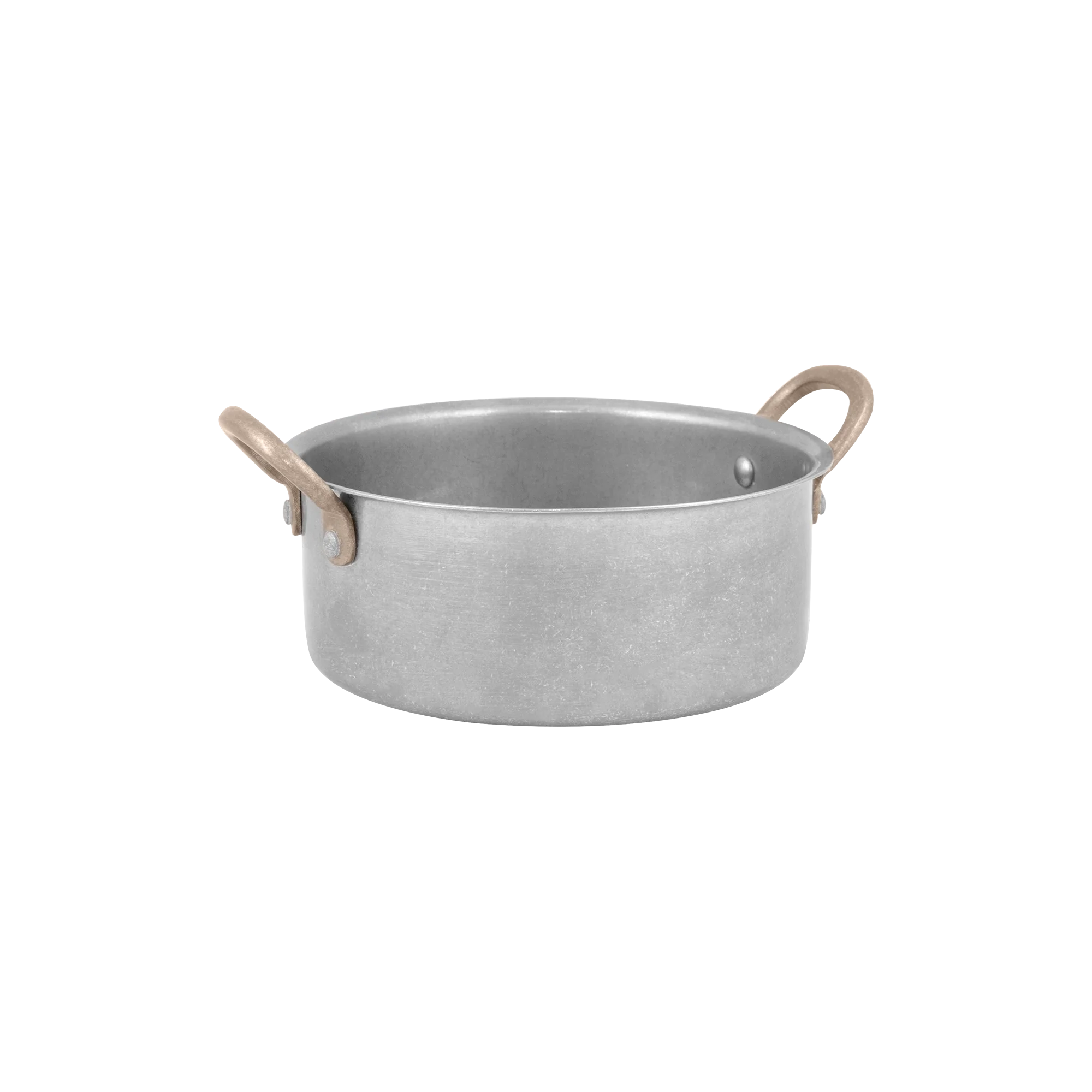 Antique Heavy Fry Pan - with 2 Side Brass Handles 13.5 x 4.75 cm - 600 ml