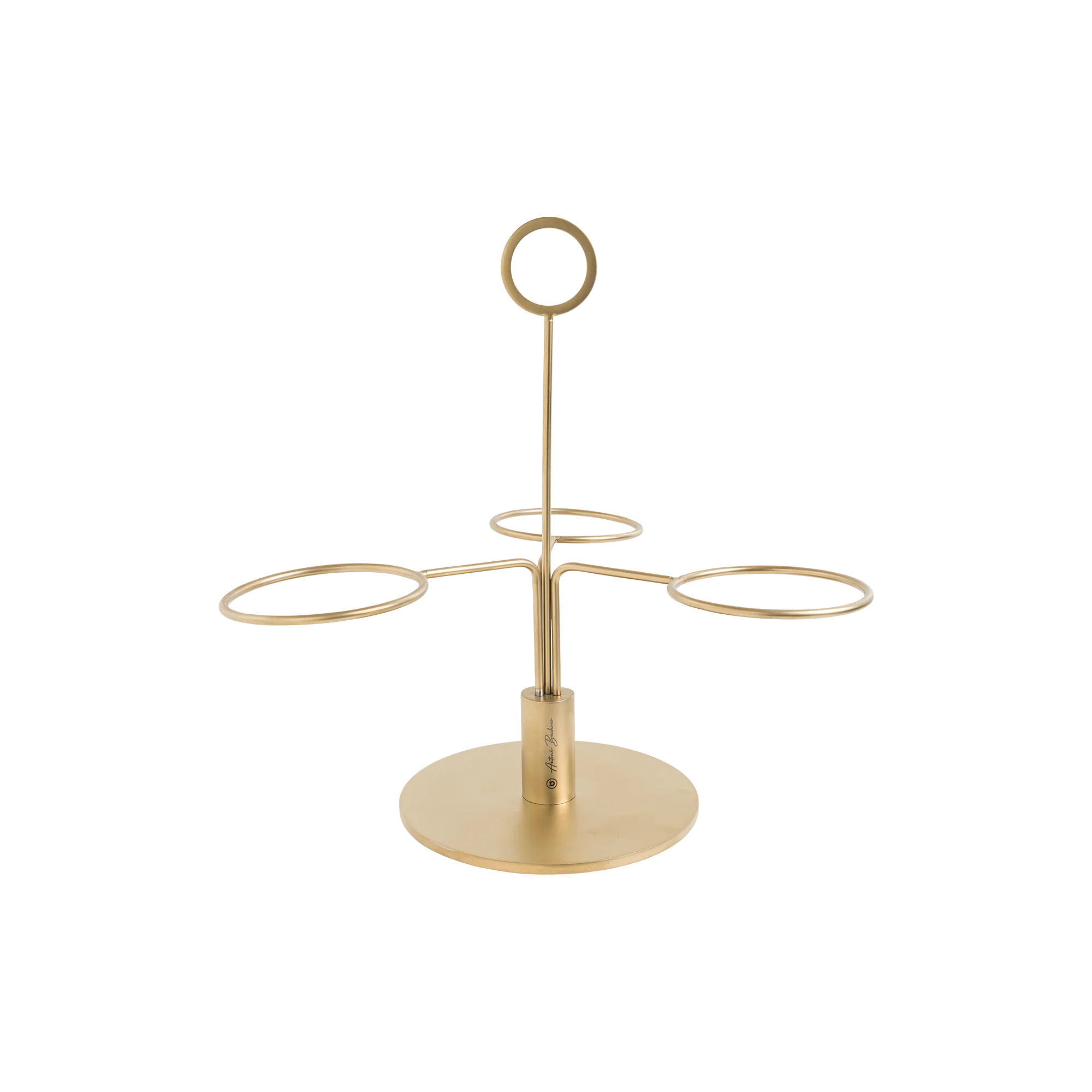 Clair Matte Gold 3 Tier Serving Stand
