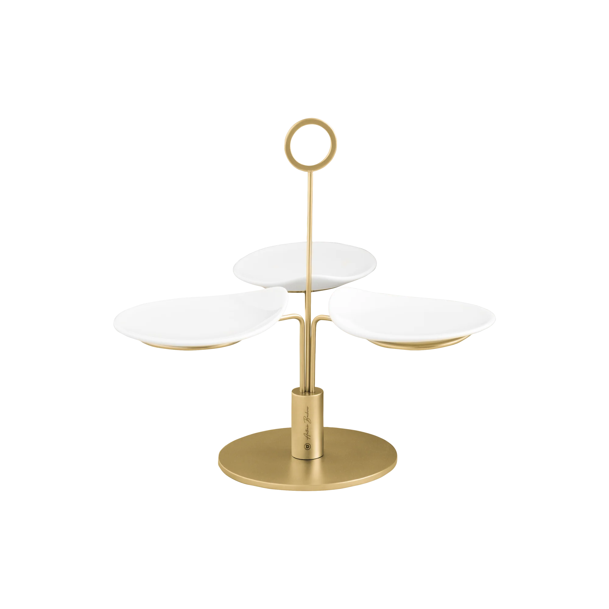 Clair Matte Gold 4Pcs Serving Stand Set