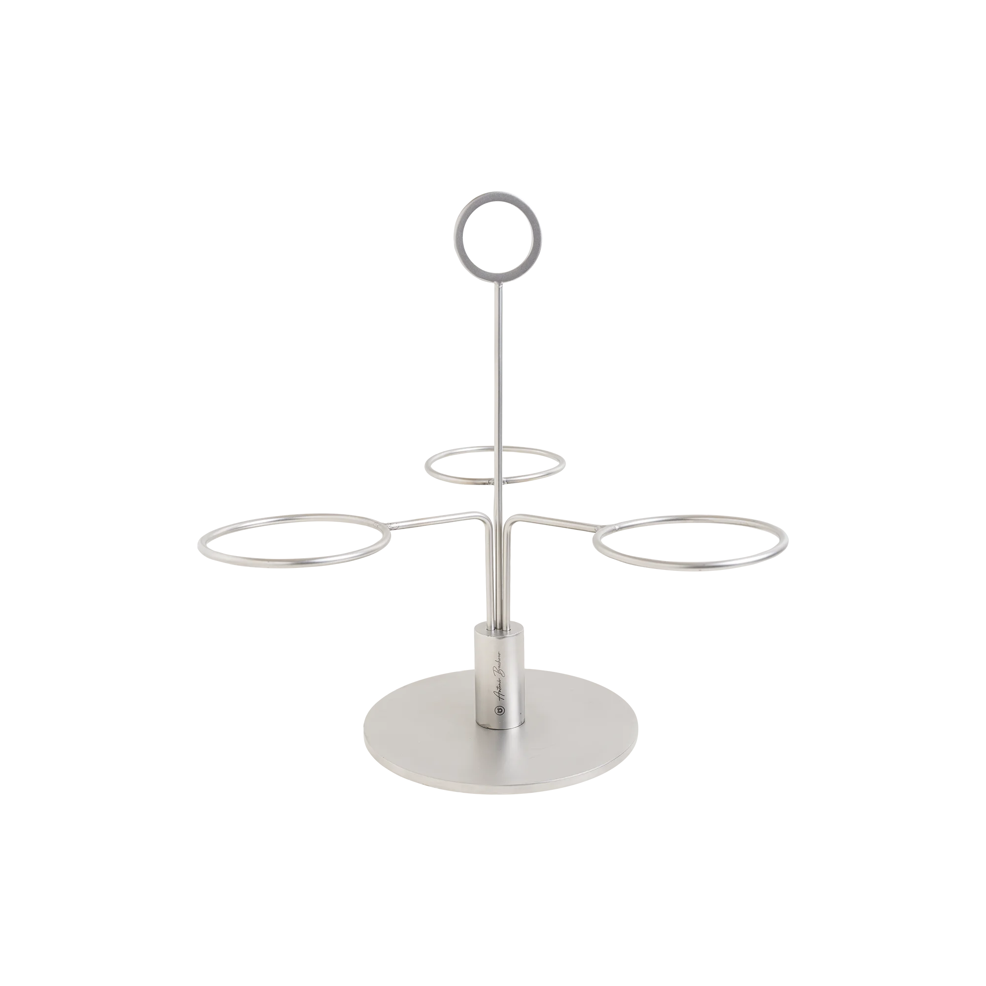 Clair Matte Silver 3 Tier Serving Stand