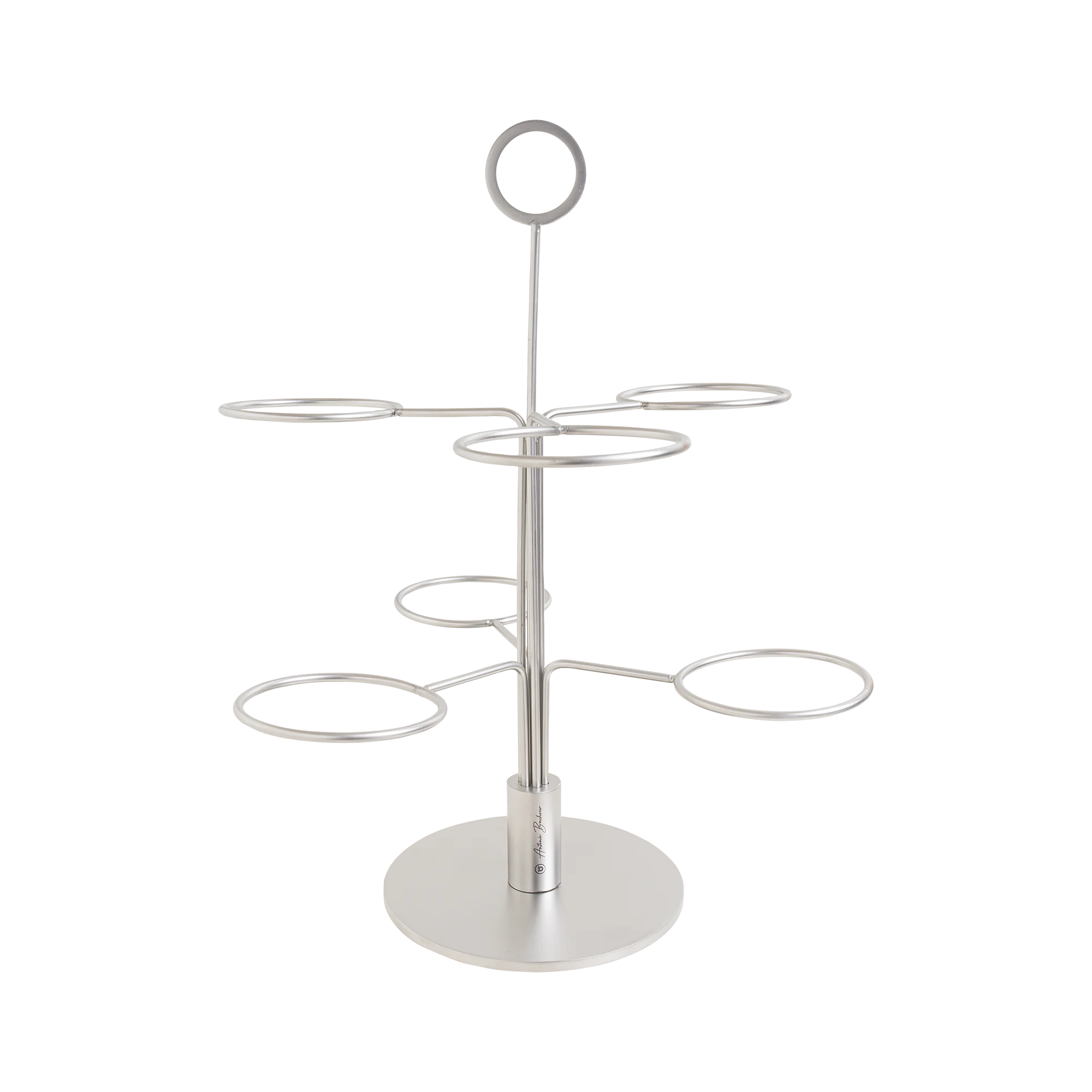 Clair Matte Silver 6 Tier Serving Stand