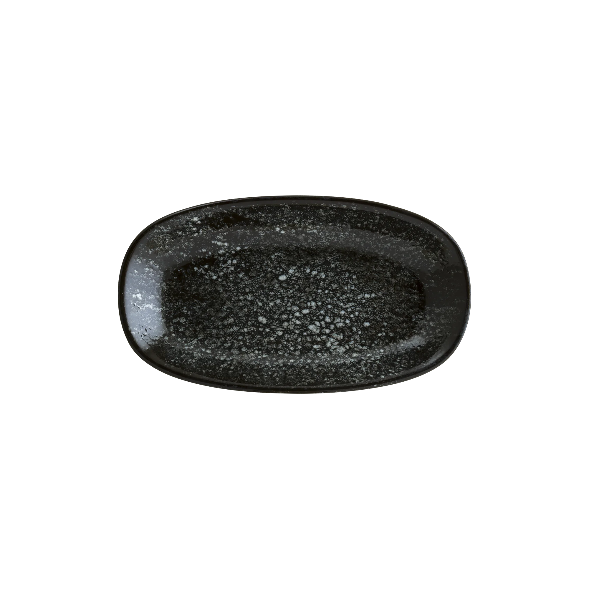 Cosmos Black Gourmet Oval Plate 24*14 cm  430 cc