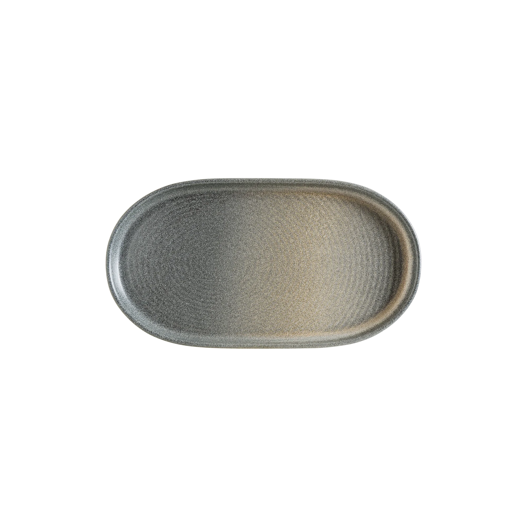 Hornfels Ripple Oval Tabak 37 cm