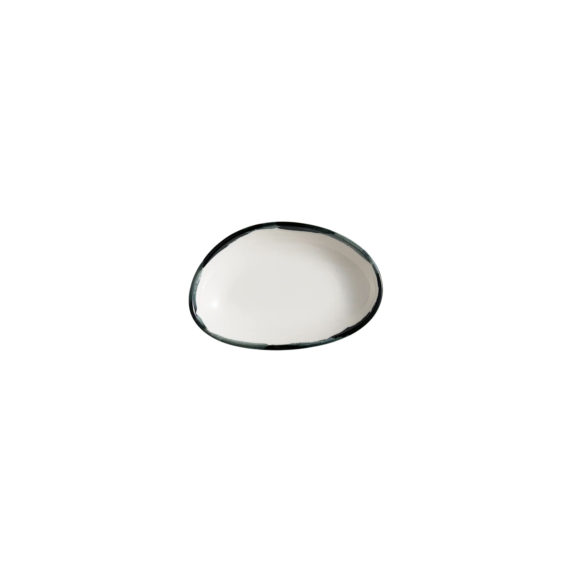 Lavis Black Vago Oval Plate 12*8 cm