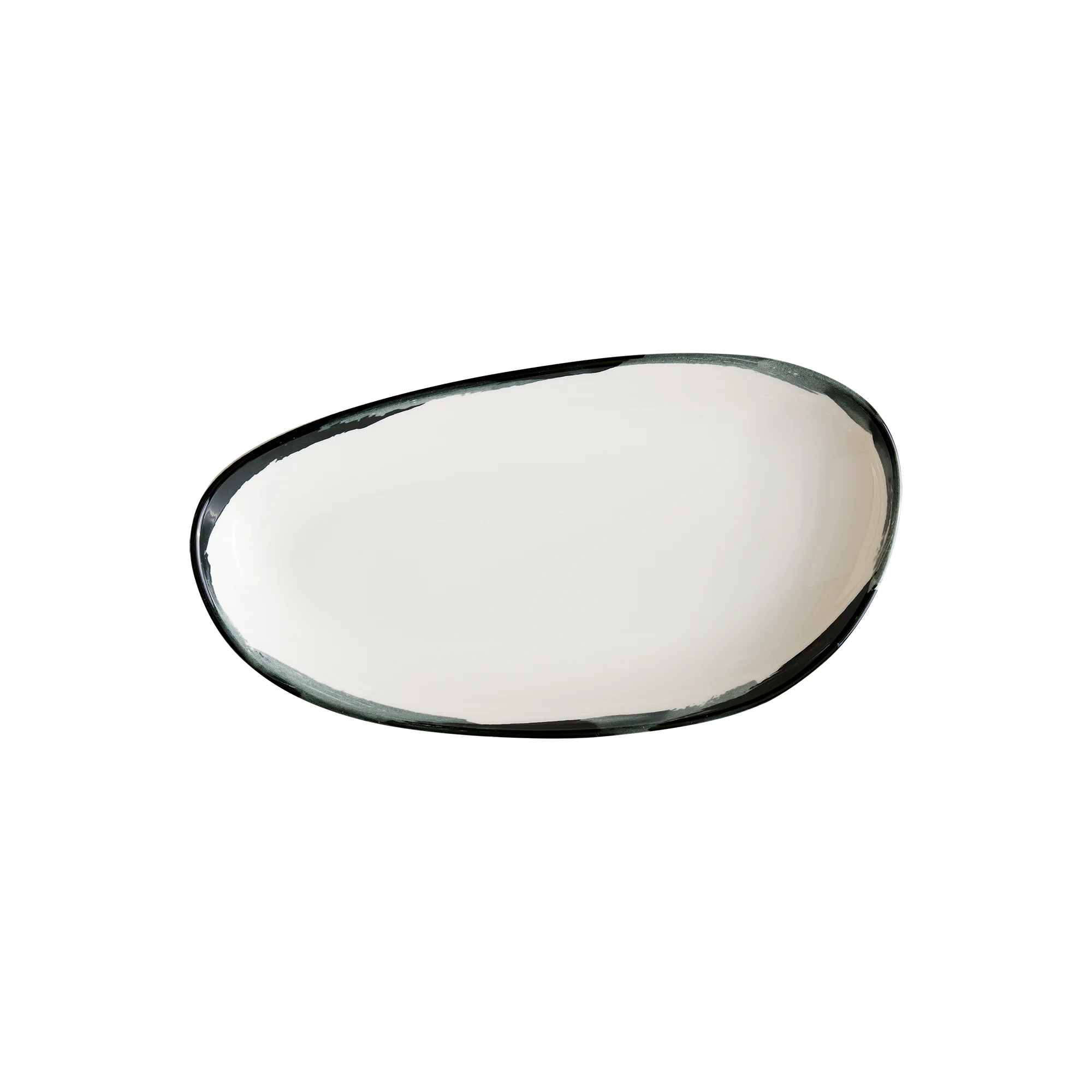 Lavis Black Vago Oval Plate 20*12 cm 240 cc