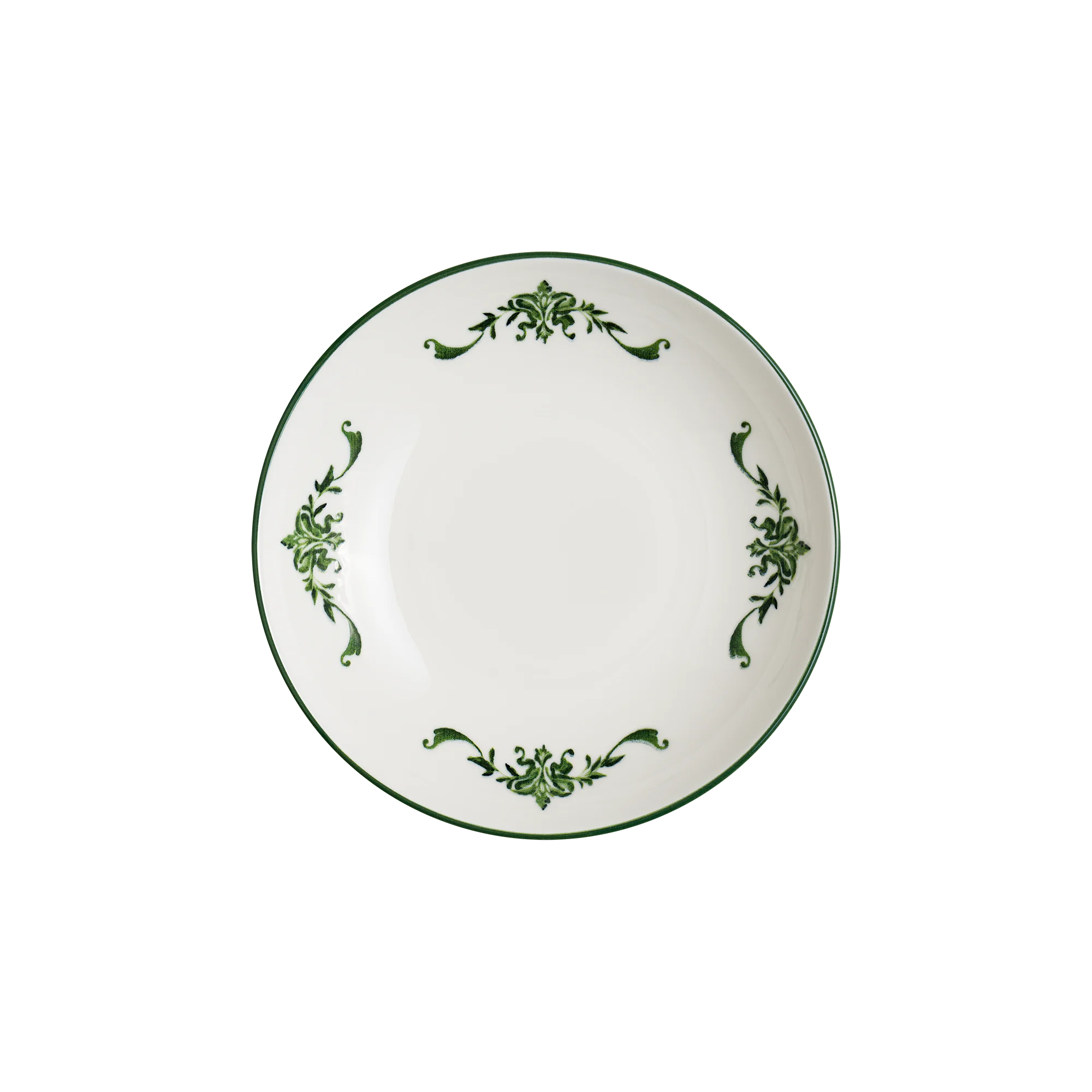 Lavis Green Bloom Deep Plate 25 cm 1300 cc