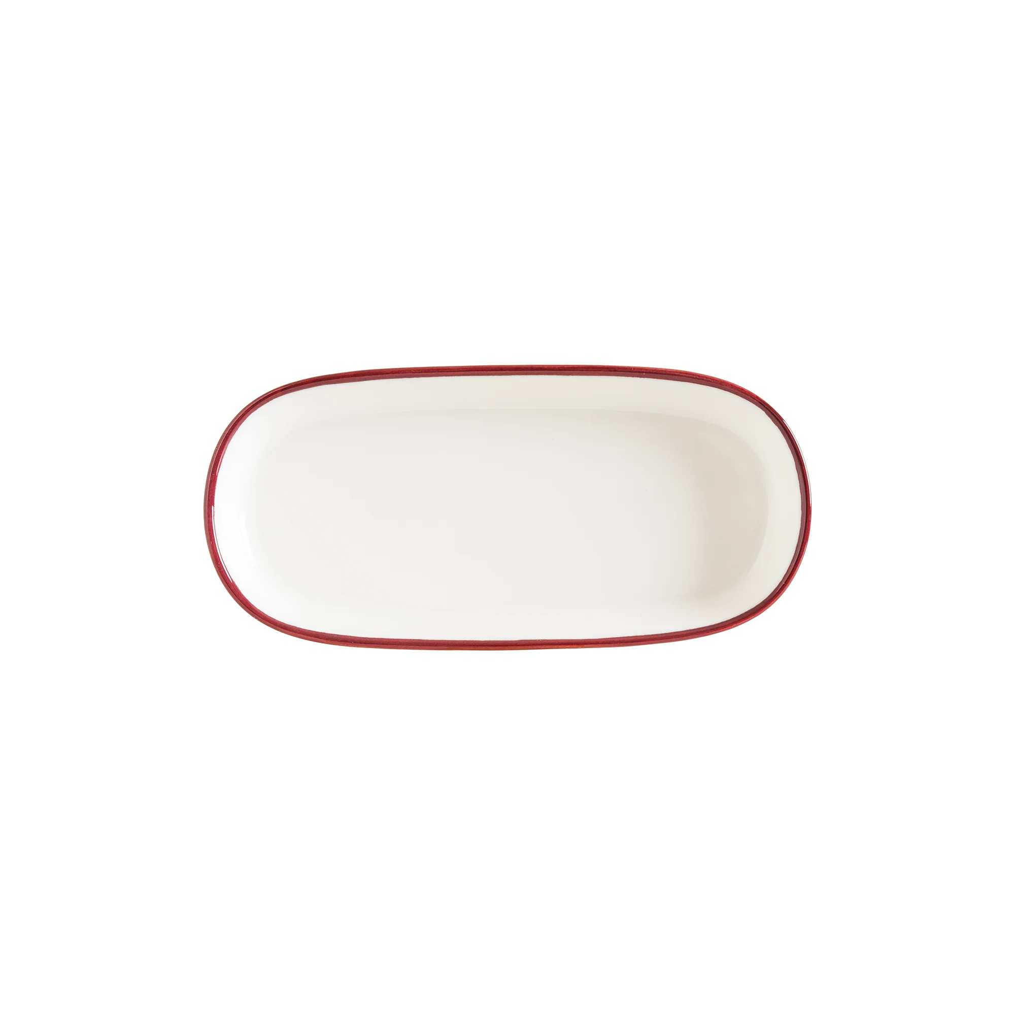 Linea Burgundy Hygge 14cm Oval Plate
