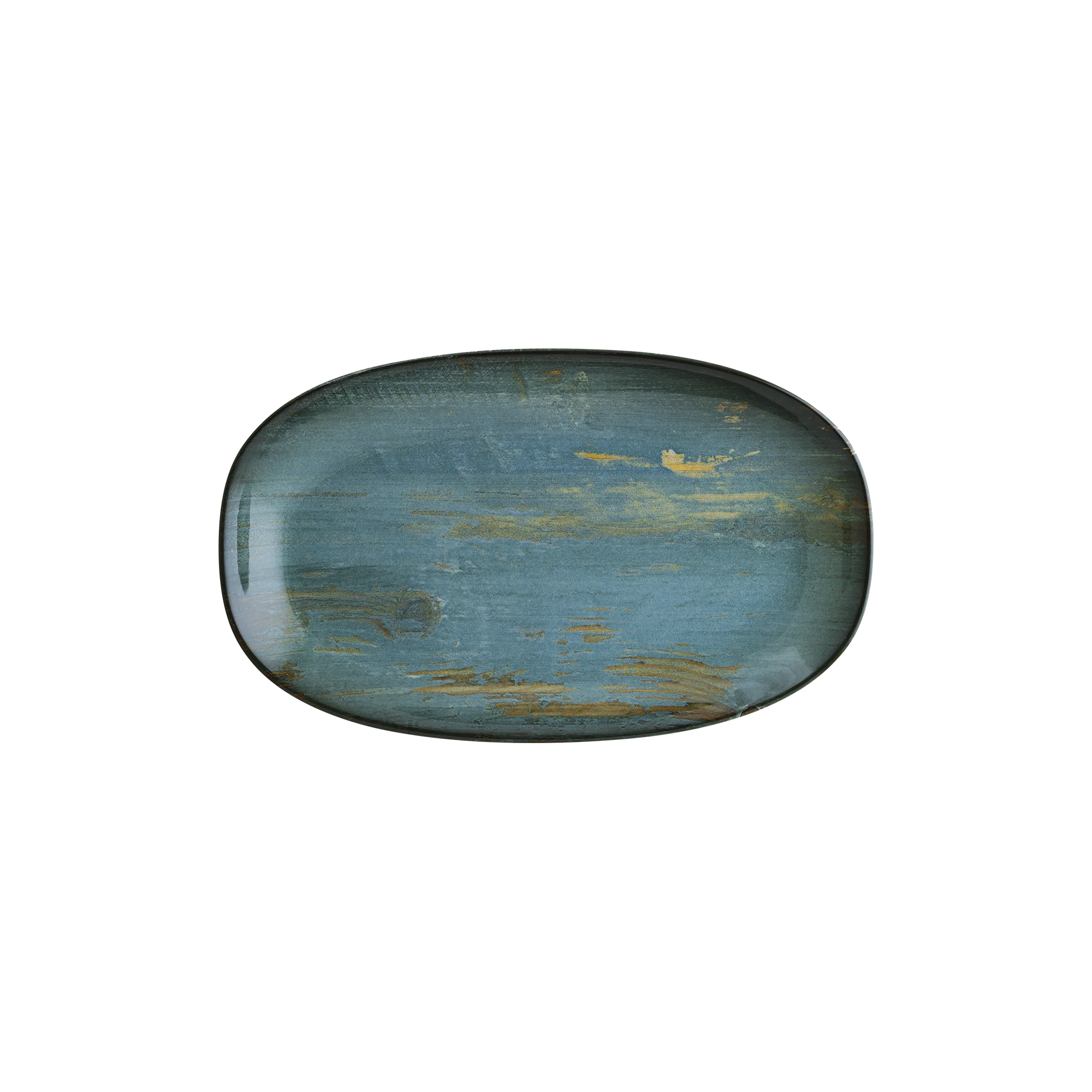 Madera Blue Gourmet Oval Plate 29*17 cm  700 cc