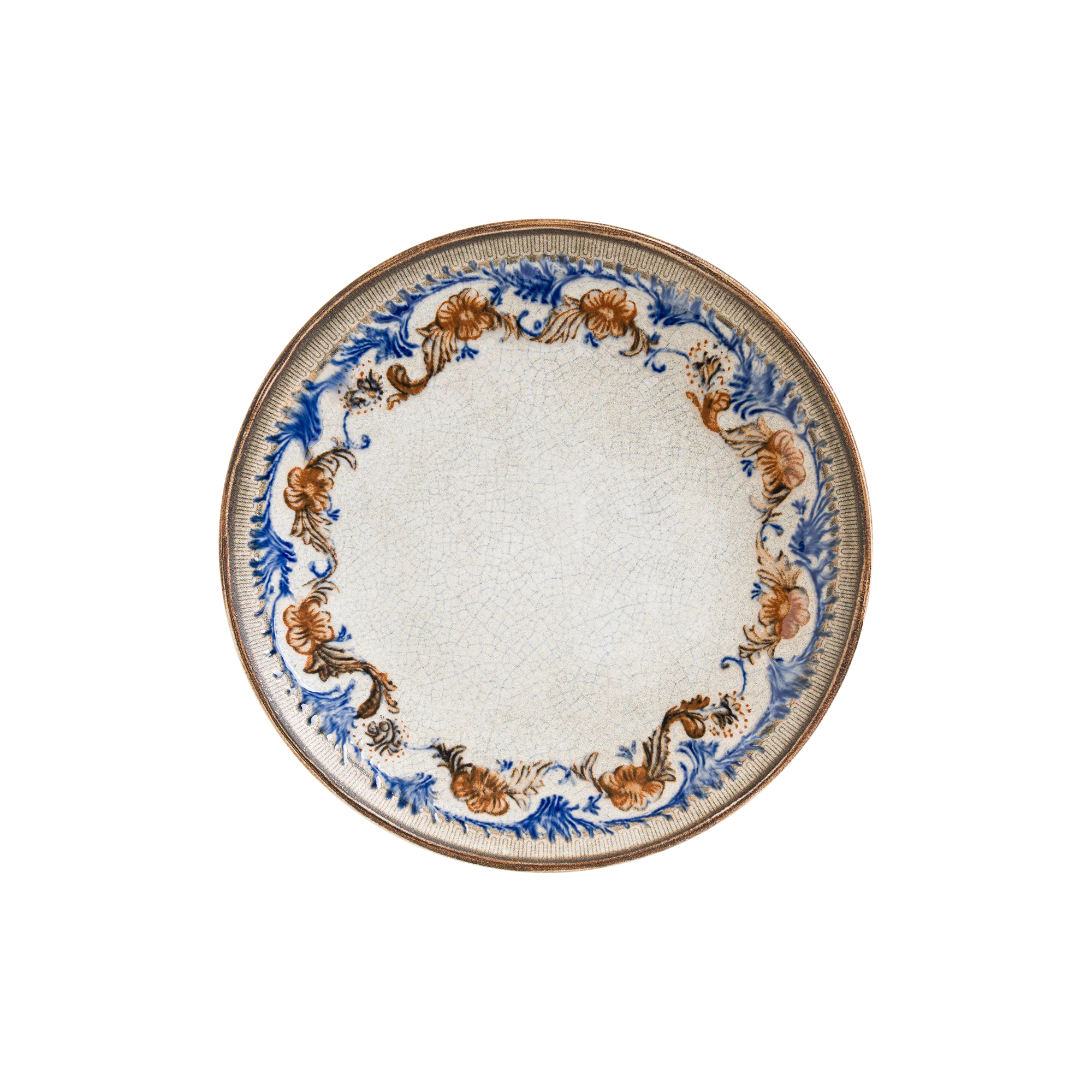 Retro Floral Gourmet Flat Plate 25 cm
