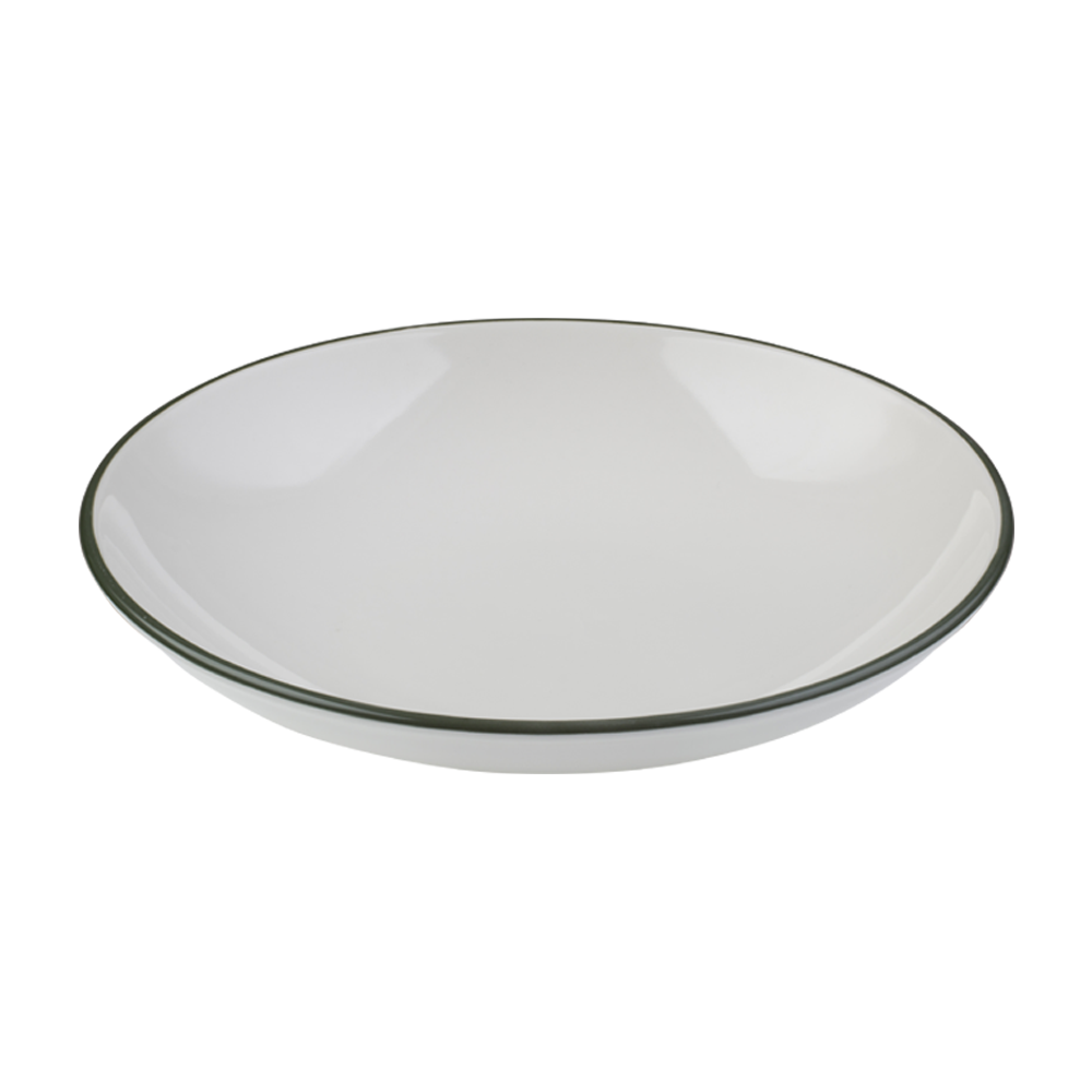 ID Fine Modest Green Valle Deep Plate 20 cm 550 cc