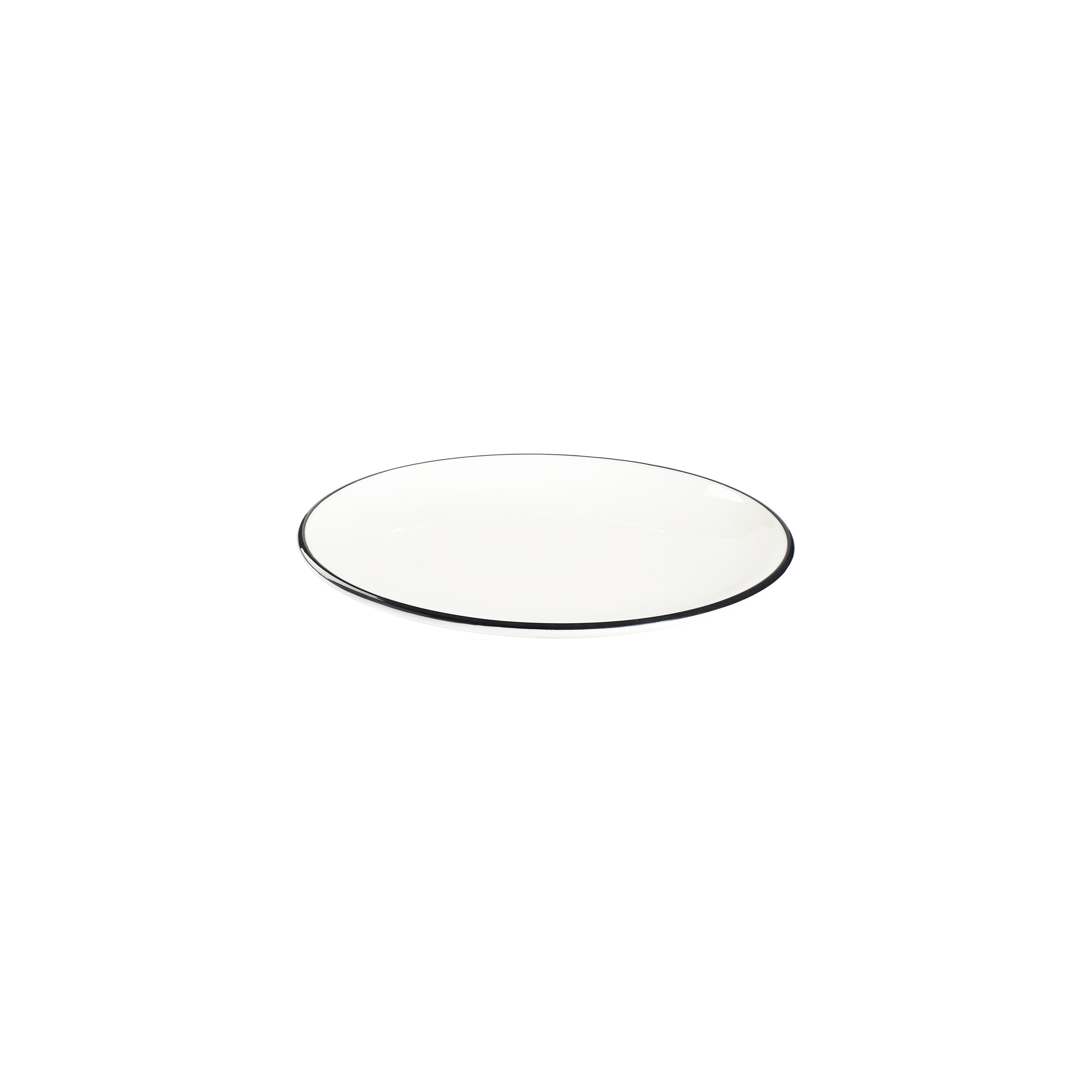 ID Fine Modest Black Lona Flat Plate 25 cm