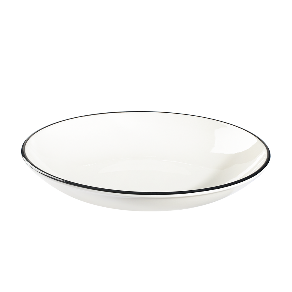 ID Fine Modest Black Valle Deep Plate 20 cm 550 cc