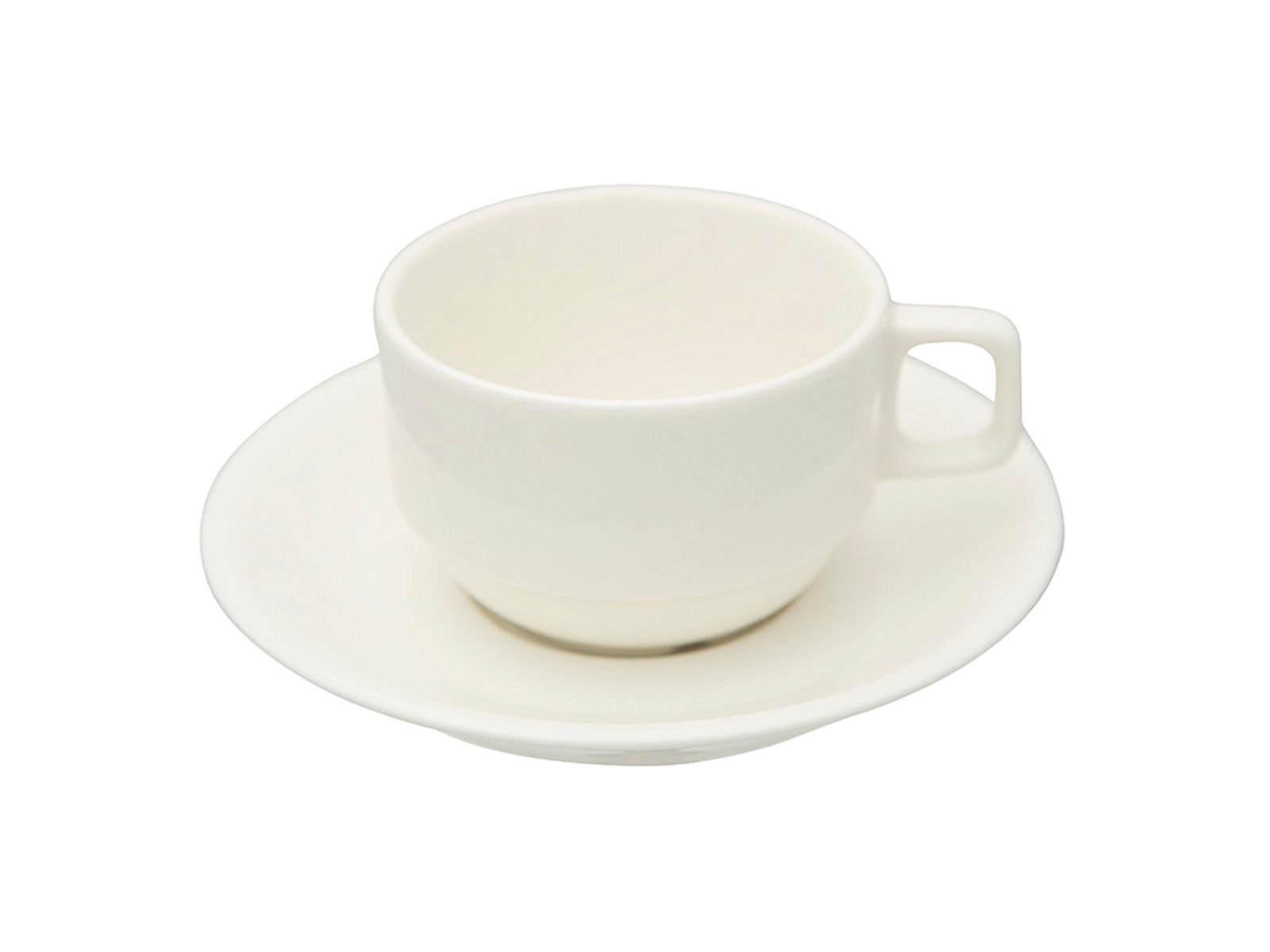 Porland Bella Alumilite Saucer Tea Cup 200cc 6 Pieces