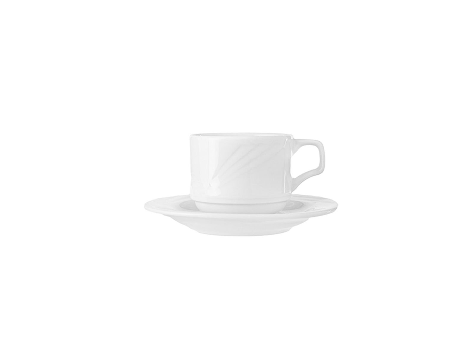 Porland Halley White Plate Coffee Cup 90cc 12 pieces