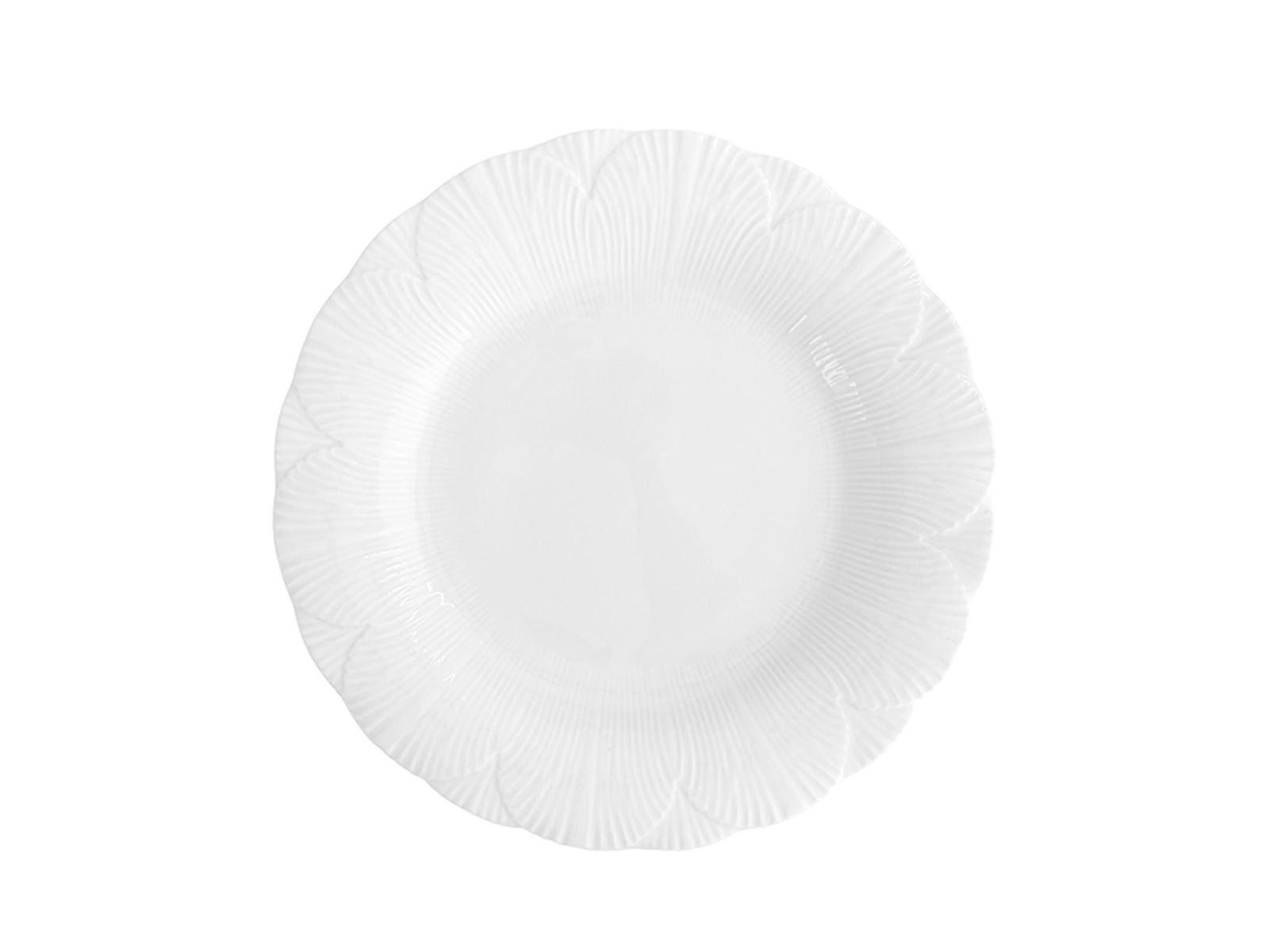 Porland Leaf White Flat Plate 31cm
