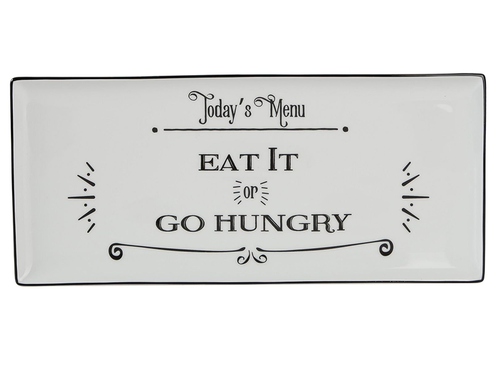 Porland Be Happy Baton Cake Plate 16x35cm