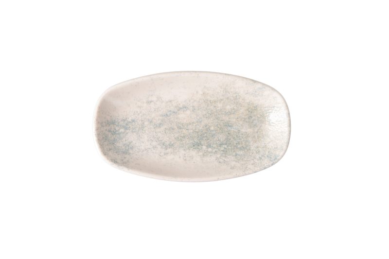 Smoky Matte Blue Oval Plate 16 cm
