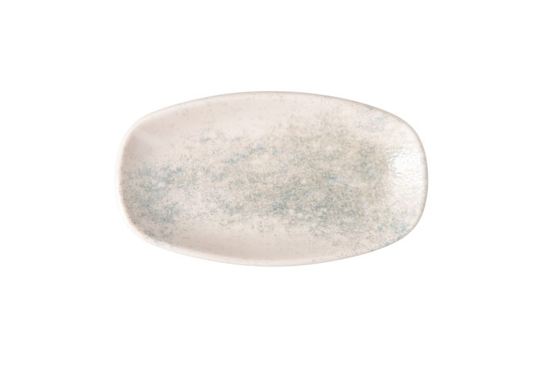 Smoky Matte Blue Oval Plate 20 cm