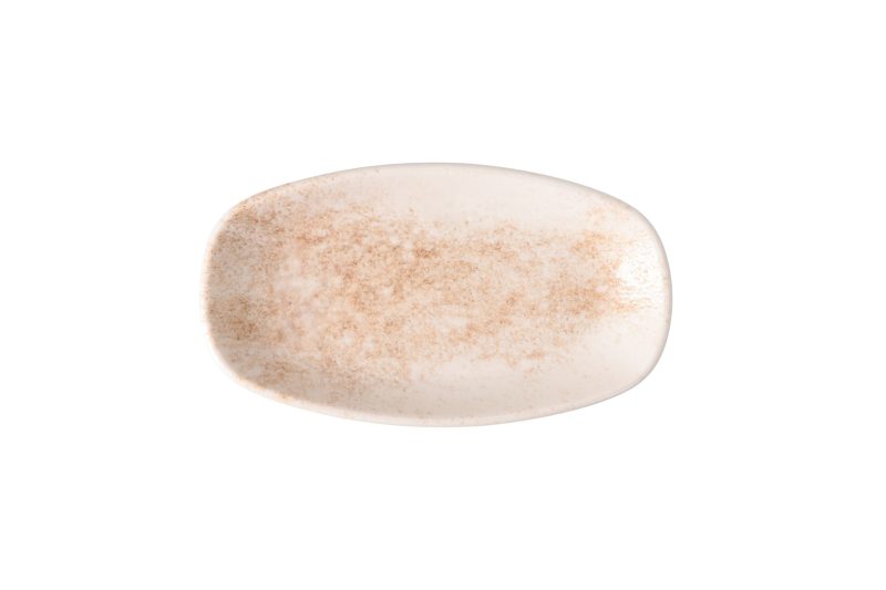 Smoky Matte Brown Oval Plate 20 cm
