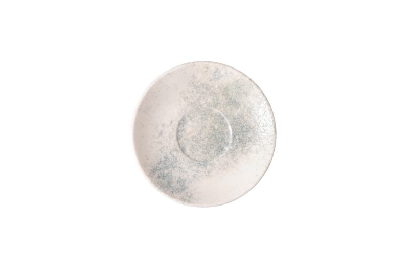 Smoky Matte Blue Coupe Saucer For Coffee Cup 13 cm