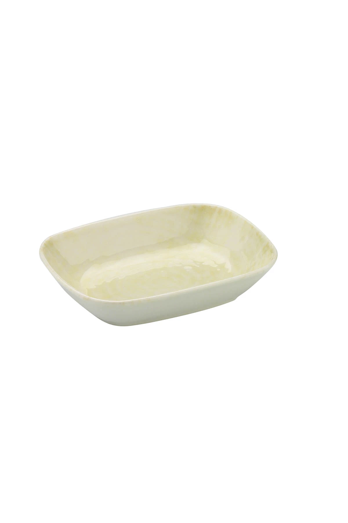 Kütahya Porcelain Bone Ent.O.12cm.Square Boat Plate Cinnamon