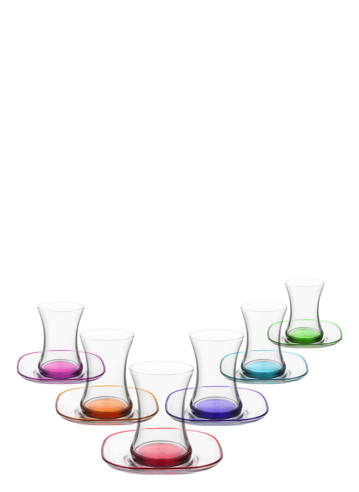 Zen Colored Base 12 Piece Tea Set