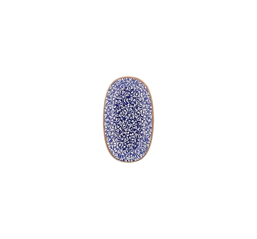 Edera Cobalt Zest Oval Plate 29 cm (29 x 17.5