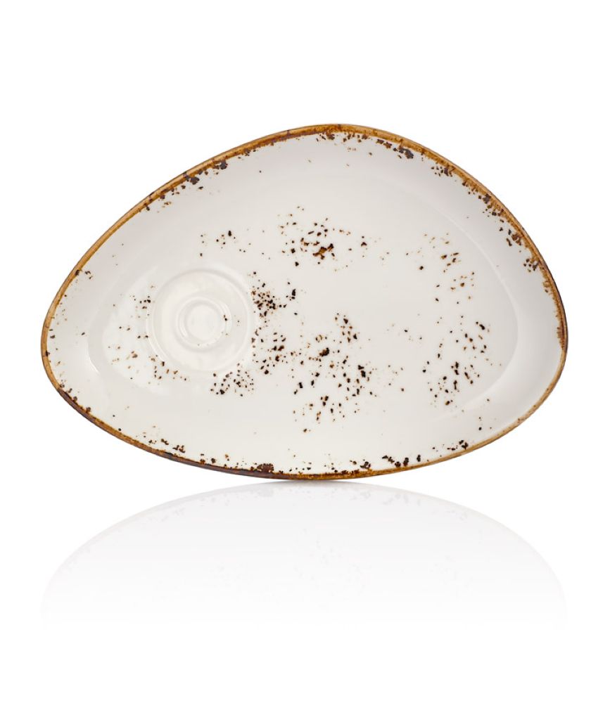 Elegance Zest Tea Presentatıon Plate 25 x 17 cm