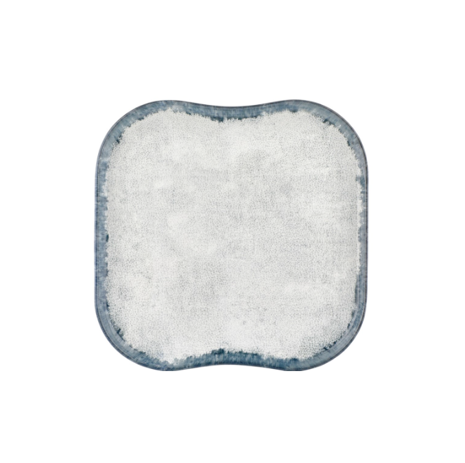 Smooth Ambience Blue Square Plate 40 cm (33.5X33.5