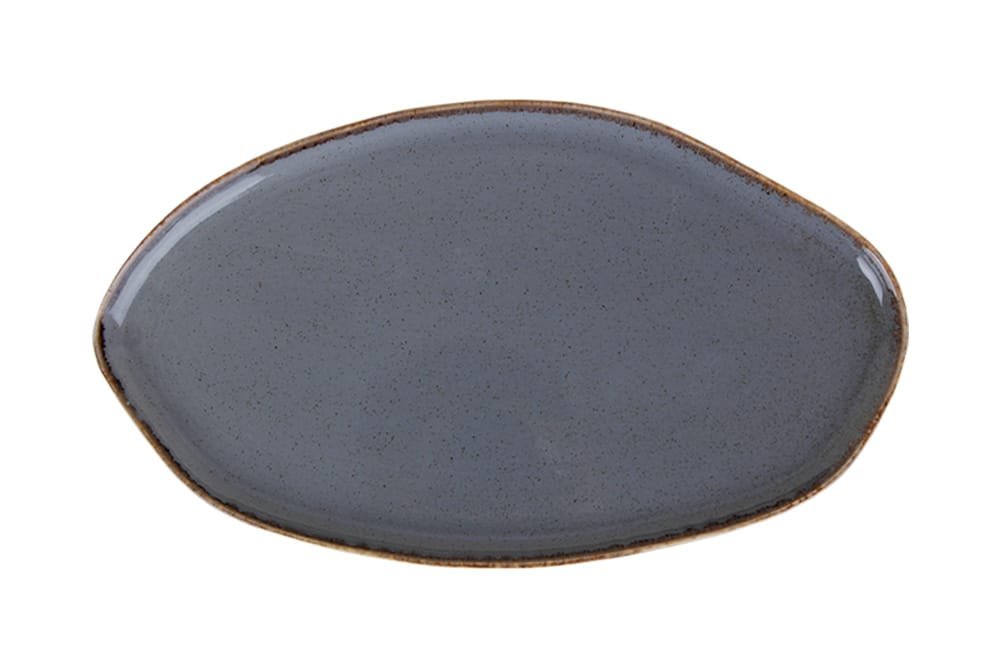 Porland Pure Seasons Koyu Gri Kayık Tabak 31cm