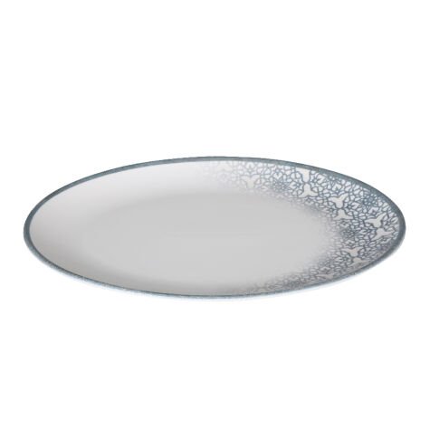 Kütahya Porselen Bone Coral 32cm. Kayık Tabak Mat Dg-860 Kratos