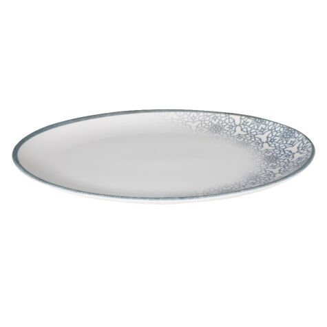 Kütahya Porselen Bone Coral 36cm. Kayık Tabak Mat Dg-860 Kratos