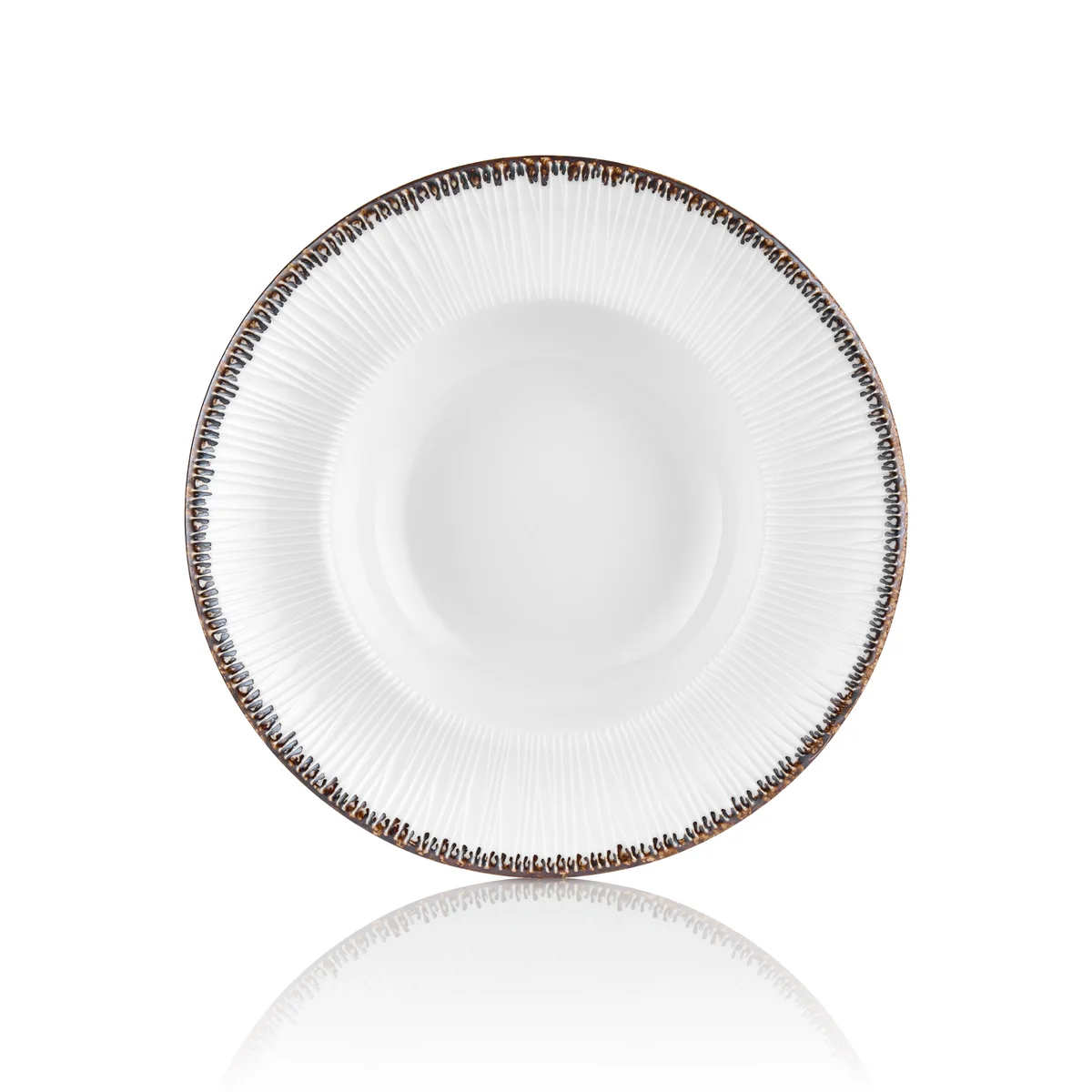 Plise Gleam Zest Deep Plate 25 cm 400 cc