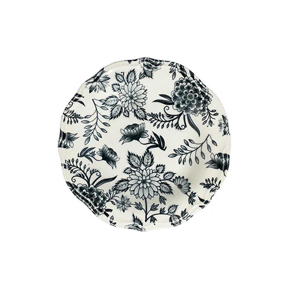ID Fine Herba Black Fulya Deep Plate 22 cm