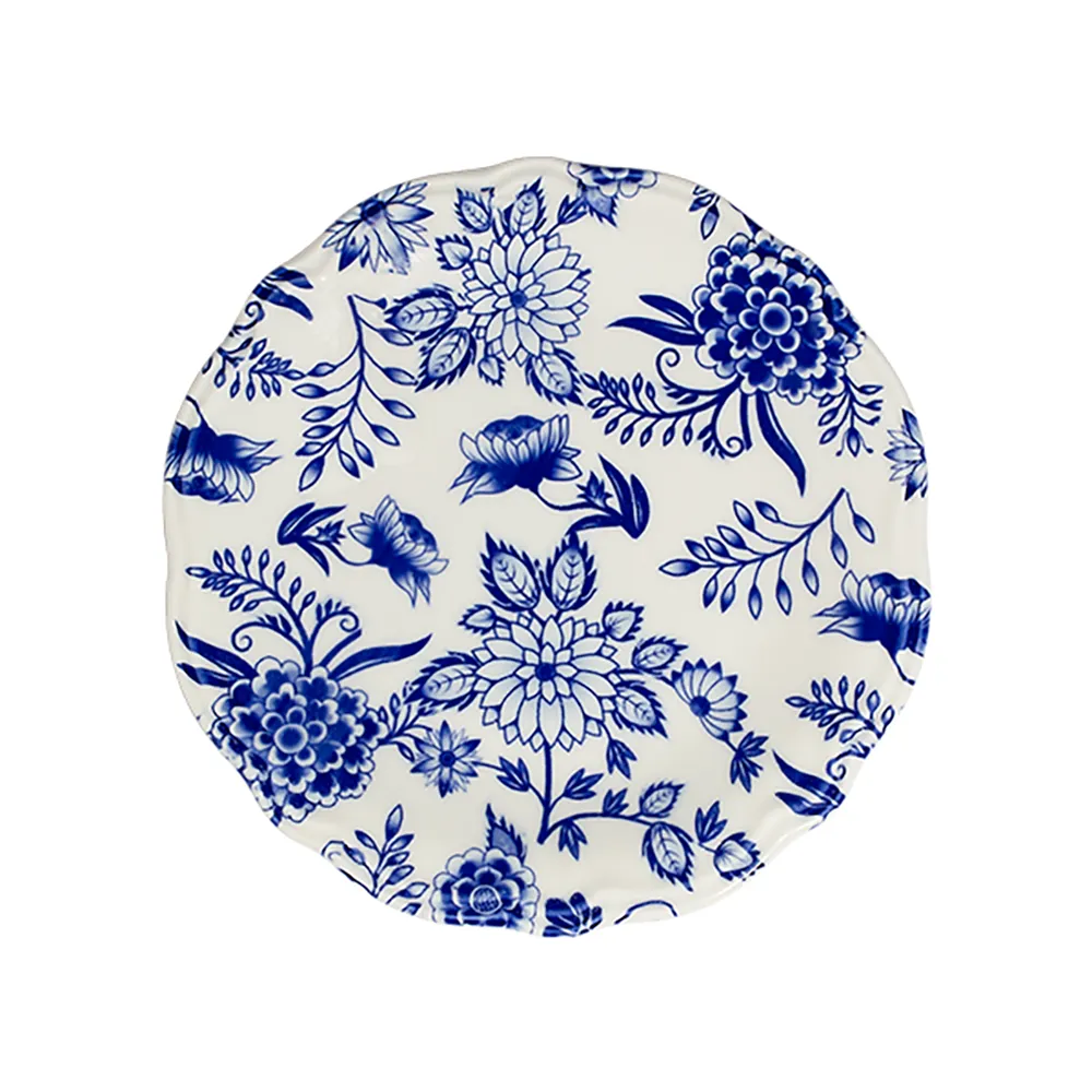 ID Fine Herba Blue Fulya Flat Plate 26 cm