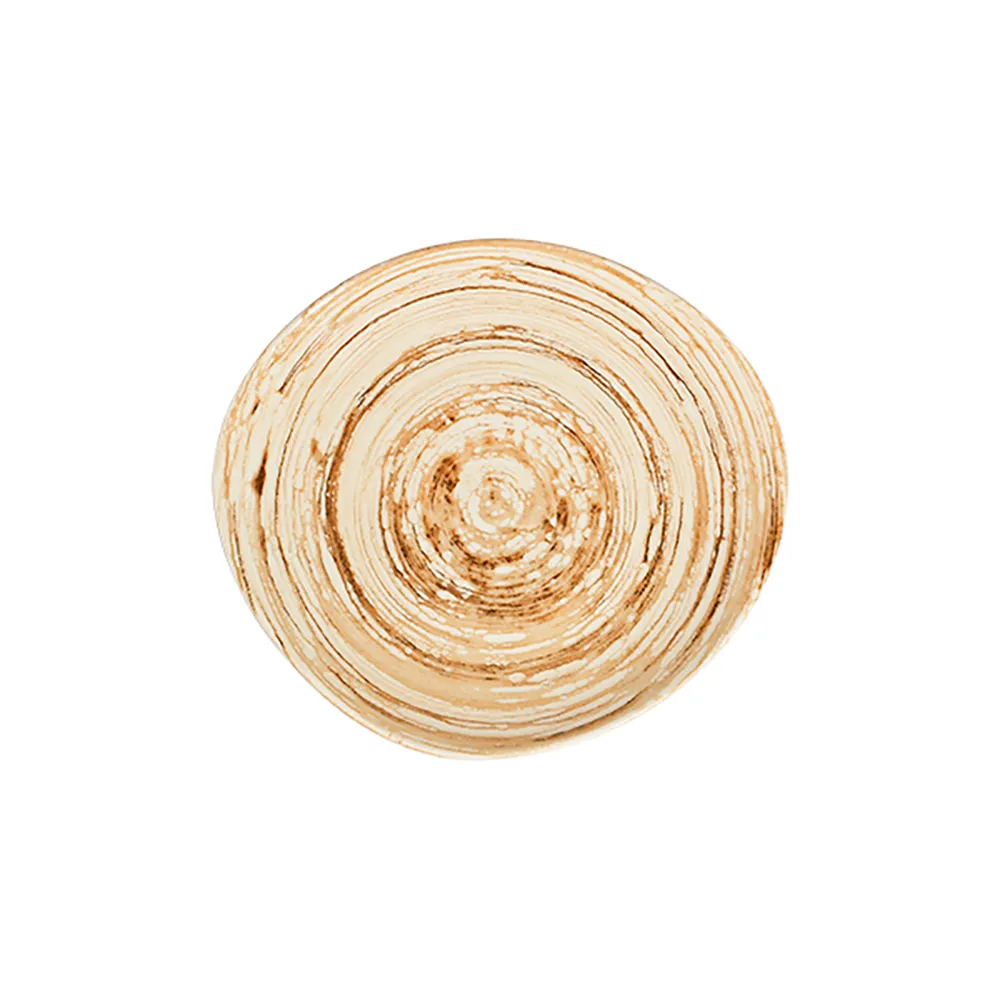 ID Fine Swirl Mustard Pebble Flat Plate 21 cm