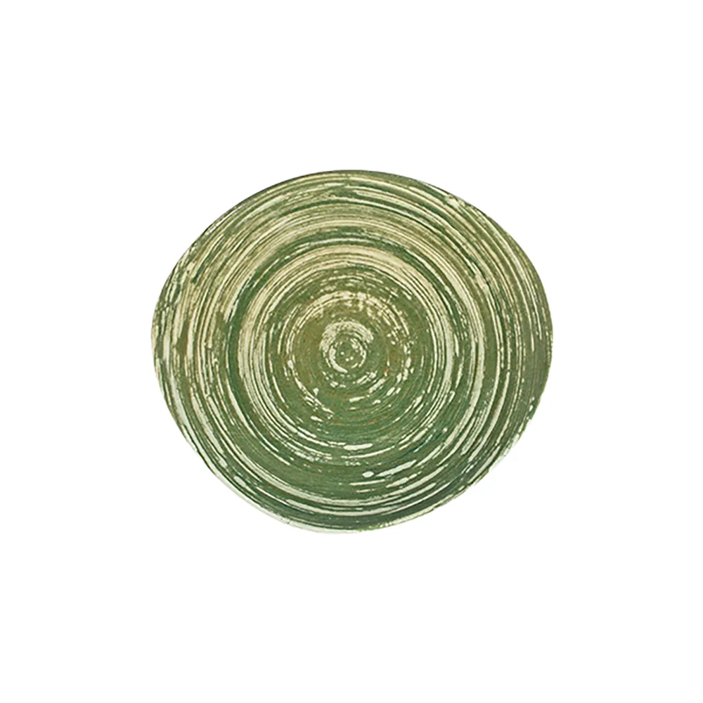 ID Fine Swirl Green Pebble Flat Plate 21 cm