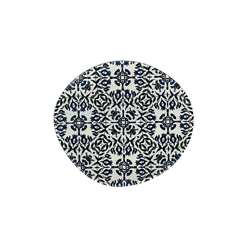 ID Fine Seville Navy Pebble Flat Plate 21 cm
