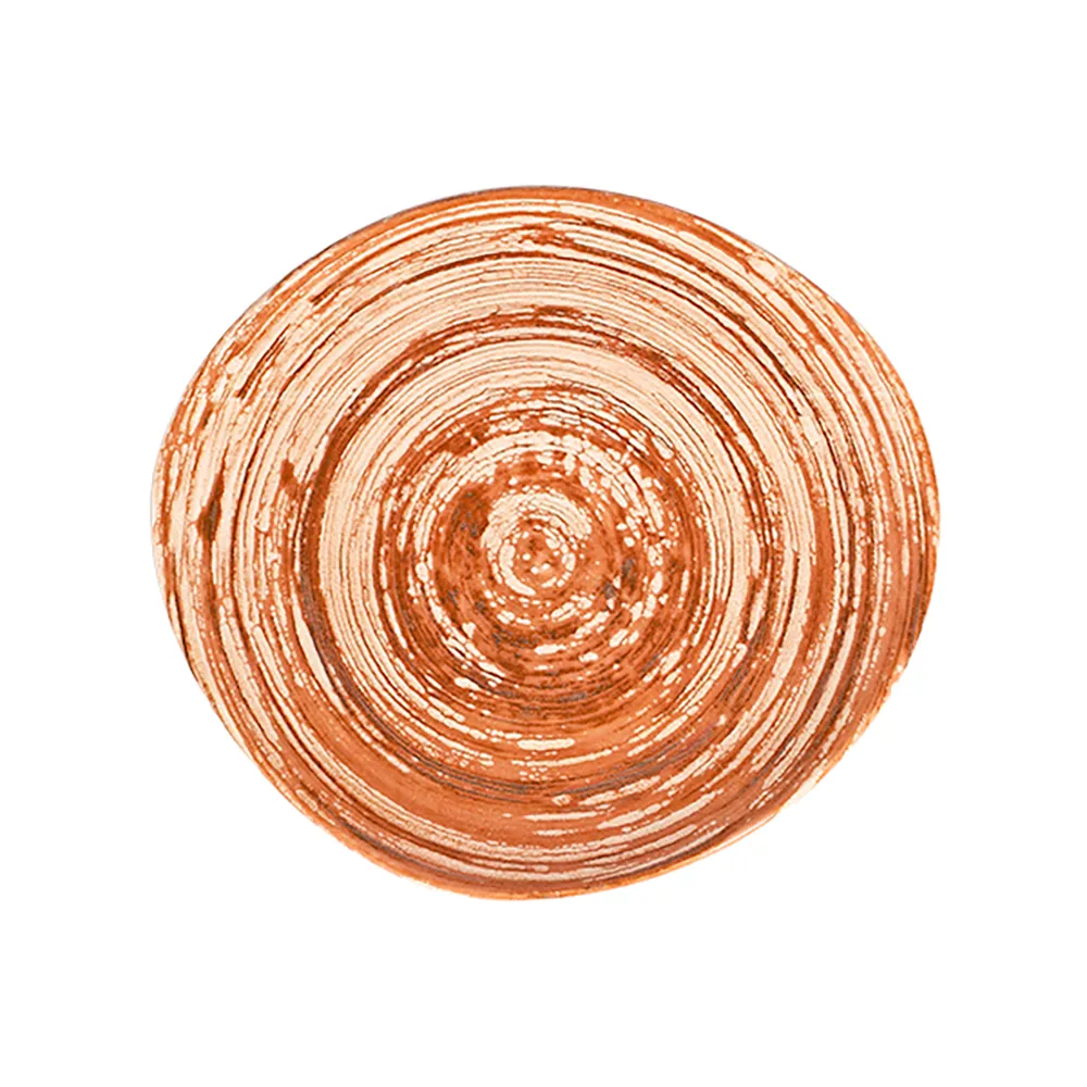 ID Fine Swirl Terracotta Pebble Flat Plate 27 cm