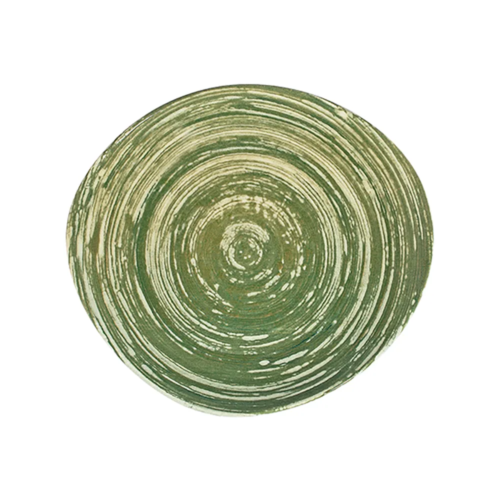 ID Fine Swirl Green Pebble Flat Plate 27 cm