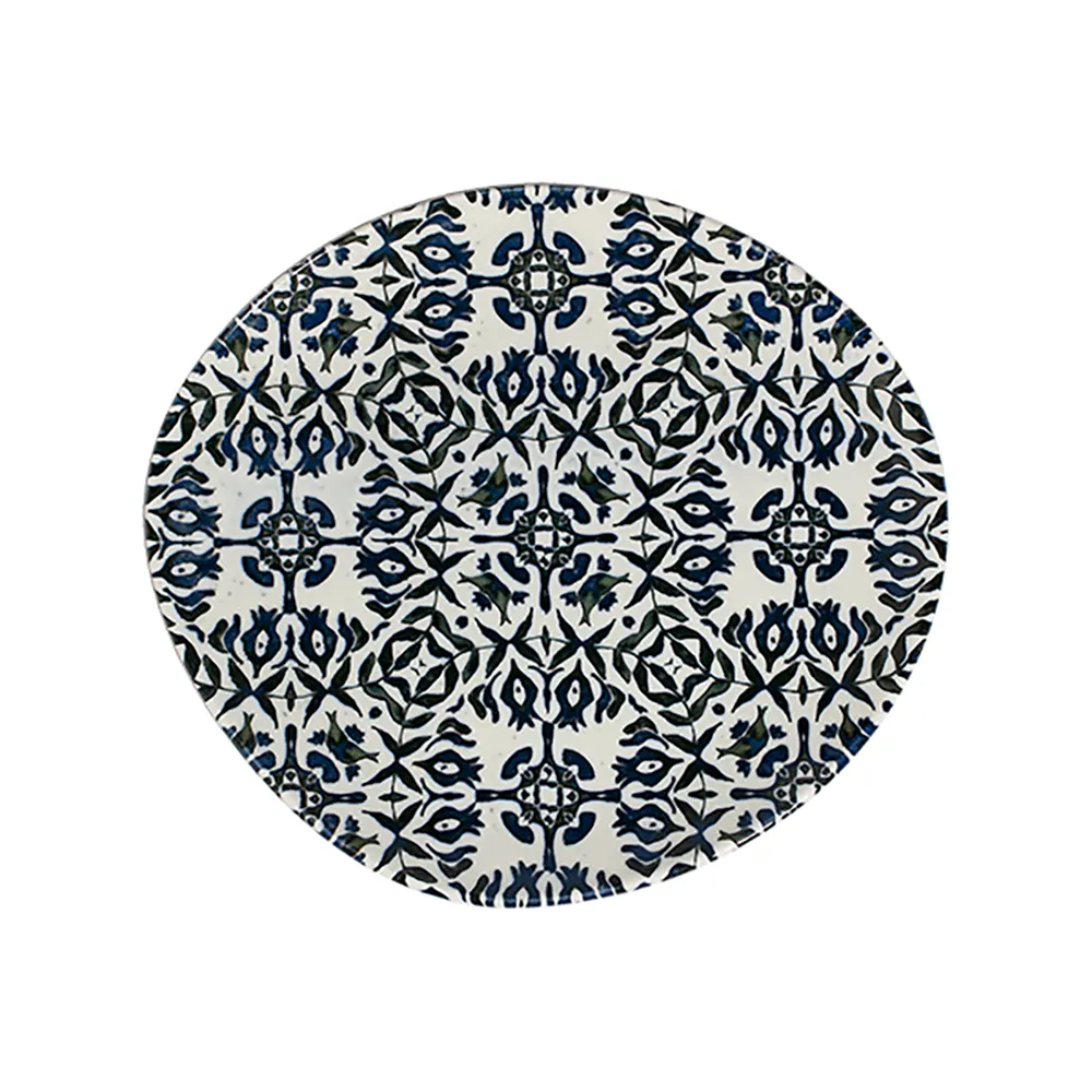 ID Fine Seville Navy Pebble Flat Plate 27 cm