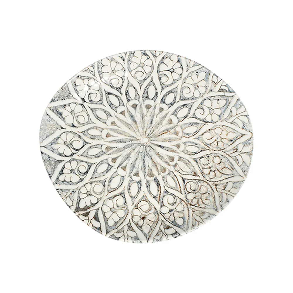 ID Fine Granada Grey Pebble Flat Plate 27 cm