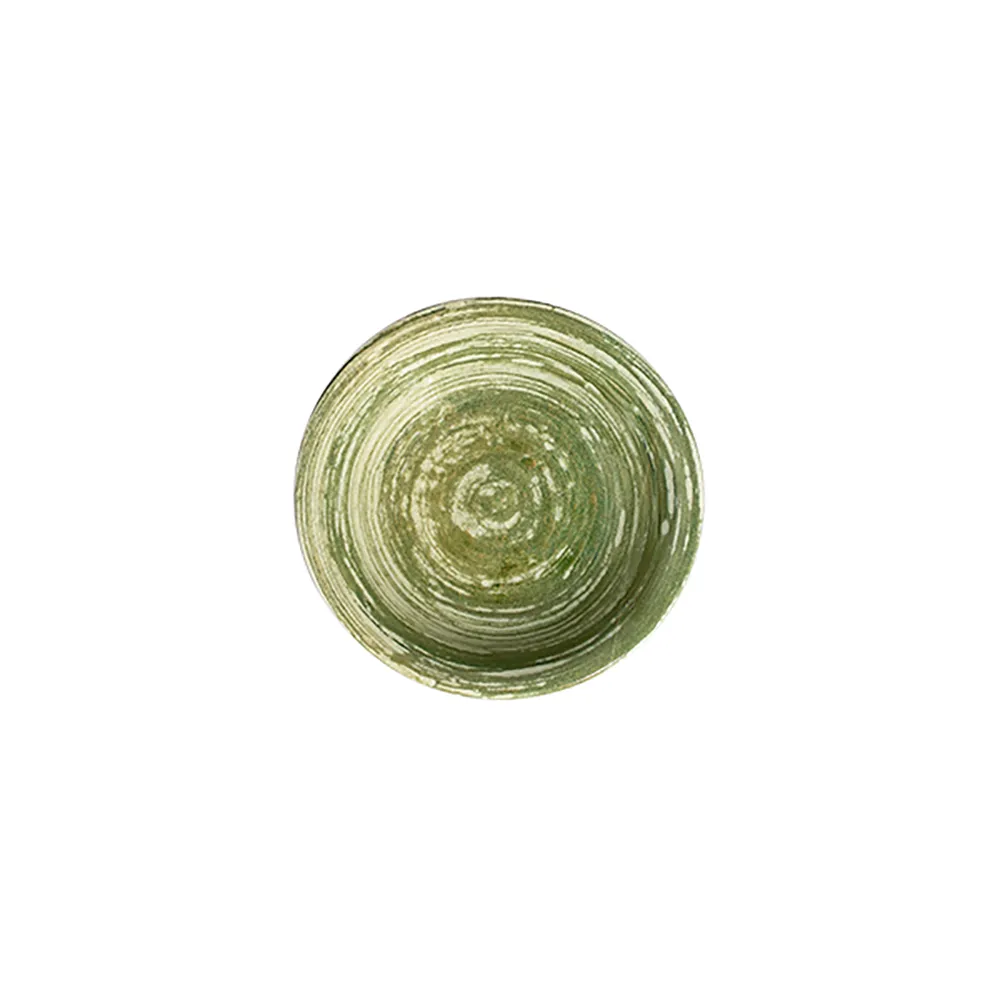 ID Fine Swirl Green Tuval Bowl 15 cm 340 cc