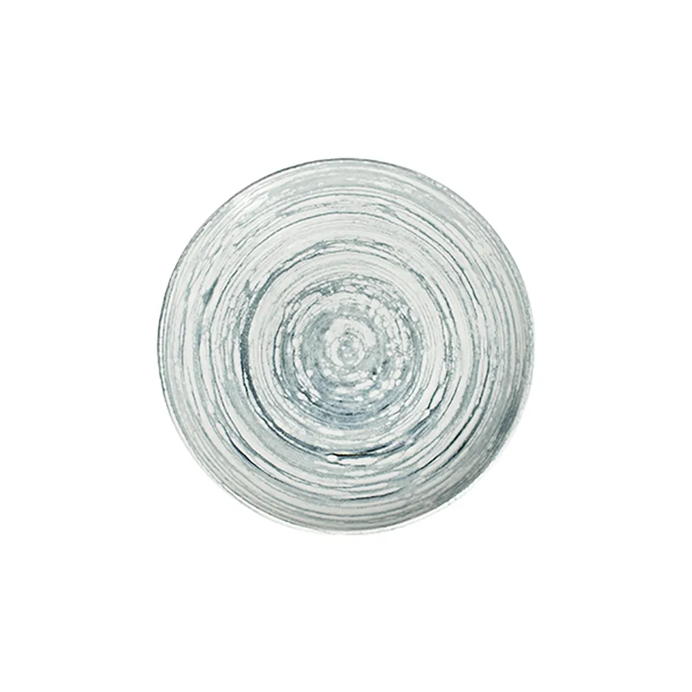 ID Fine Swirl Grey Tuval Deep Plate 20 cm 550 cc