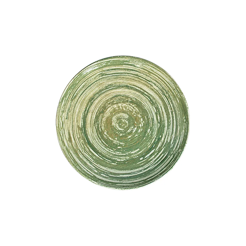ID Fine Swirl Green Tuval Deep Plate 20 cm 550 cc